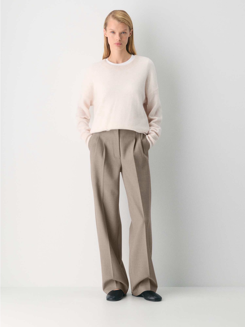 Aritzia Wilfred Effortless Pant Taupe Sz 8